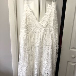 White boho dress plus size